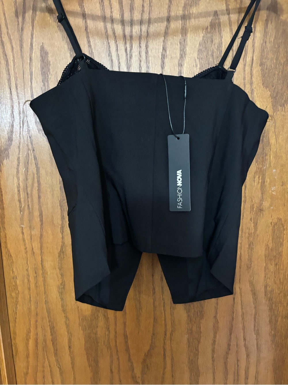 Fashion Nova Black Lace-Trim Contrast Cami - Picture 3 of 4